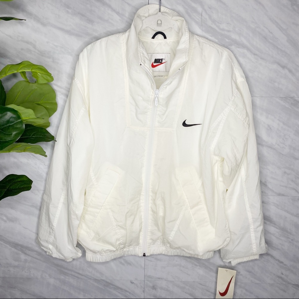 NEW Vintage Nike Off White Nylon Jacket Medium